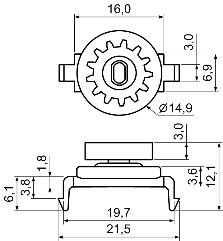 DP004A, Шестерня