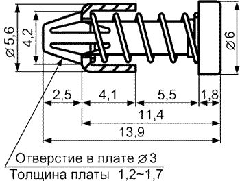 HSR, Серия пистонов крепёжных