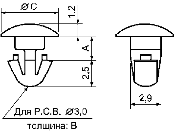 Серия MBL, Пистоны монтажные