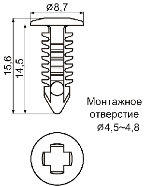Серия MBW, Пистоны монтажные