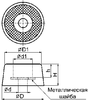 ножка приборная с металлической шайбой