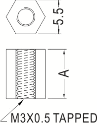 Stand Threaded Hex / Spacer support / Furniture