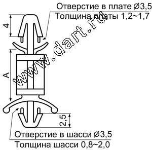 Серия LCD, Фиксатор платы
