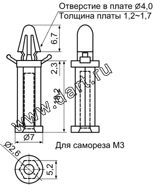 TCBS-18, Фиксатор платы