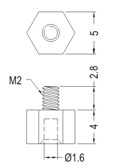 Серия TP2L, Стойка шестигранная
