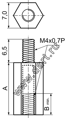 Серия TP4, Стойка шестигранная