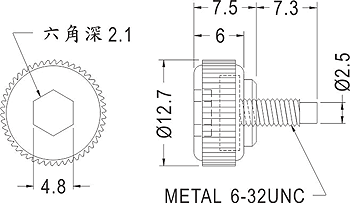 GPE632-5,      6-32UNC