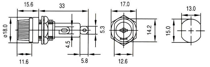 CQ-207H,     D6,3x32 (1/4x1-1/4)