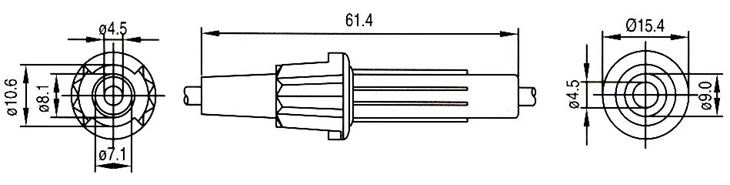 CQ-209D,     D6,3x32  6,3x30 (1/4x1-1/4)