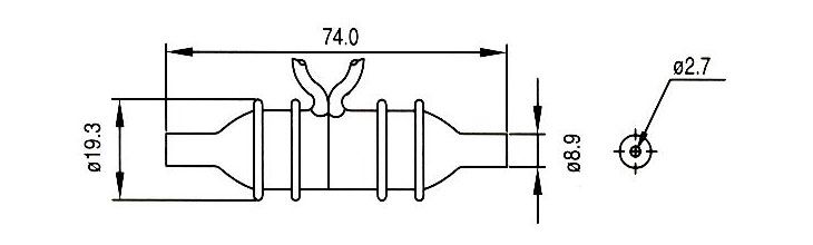 CQ-209F2,     D6,3x32  6,3x30 (1/4x1-1/4)