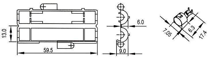 CQ-209F4,     D6,3x32  6,3x30 (1/4x1-1/4)