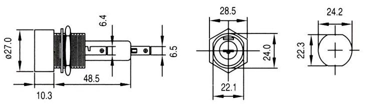 CQ-225,   5AG, 10.3x38.1,   