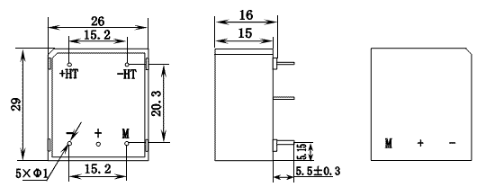 HV03-10/25mA-P, Hall Voltage Sensor, Трансформаторы