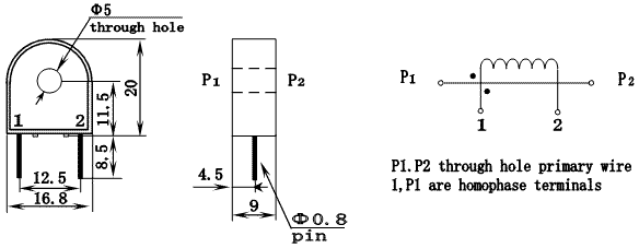 TA0913 Series, Microminiature Precision AC Current Transformers, Трансформаторы