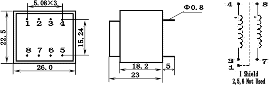 KCB Series Thyristor Triggering Transformers, (JPC50/20), Трансформаторы