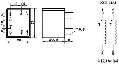 KCB Series Thyristor Triggering Transformers, (KCB-02A1), Трансформаторы