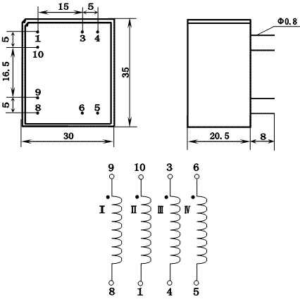 KCB Series Thyristor Triggering Transformers, (KCB-04C), Трансформаторы