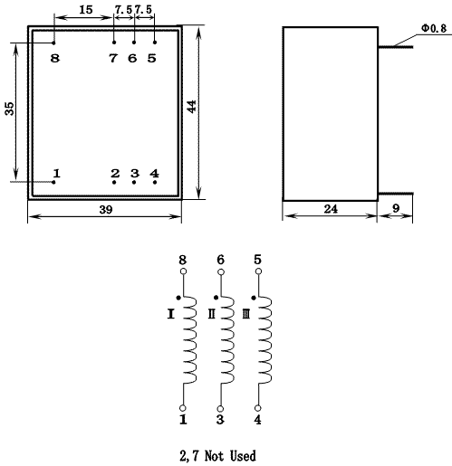 KCB Series Thyristor Triggering Transformers, (KCB-05B), Трансформаторы