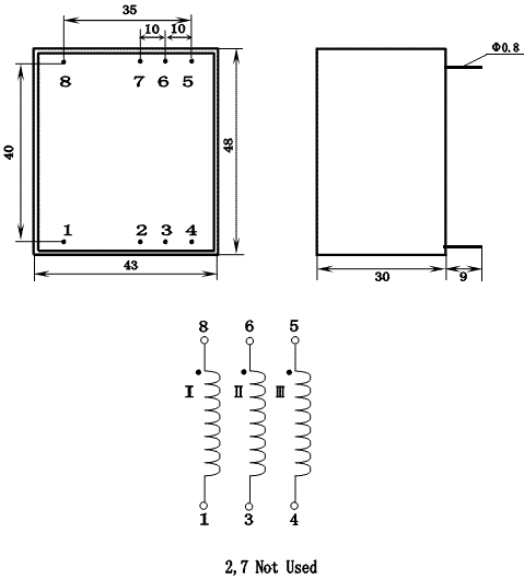 KCB Series Thyristor Triggering Transformers, (KCB-06B), Трансформаторы