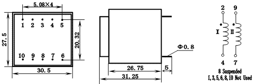 KCB Series Thyristor Triggering Transformers, (KCB015/K201B), Трансформаторы
