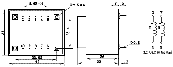 KCB Series Thyristor Triggering Transformers, (KCB05/K201A), Трансформаторы