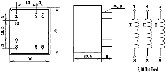 KCB Series Thyristor Triggering Transformers, (KCB418/422B), Трансформаторы