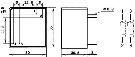 KCB Series Thyristor Triggering Transformers, (KCB418/317A), Трансформаторы