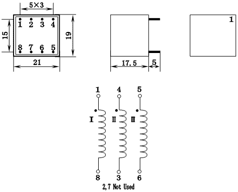 KCB Series Thyristor Triggering Transformers, (KCB420/211B), Трансформаторы