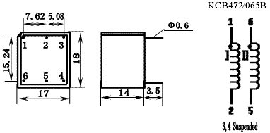 KCB Series Thyristor Triggering Transformers, (KCB472/065B), Трансформаторы