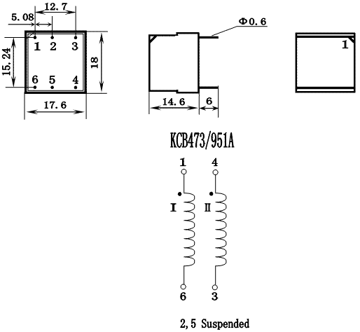 KCB Series Thyristor Triggering Transformers, (KCB473/951A), Трансформаторы