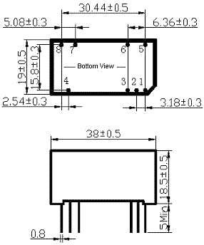 Серия FAD2.5, Mini-Size Double-Output Isolated DIP Series, Трансформаторы