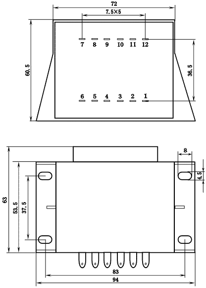 Трансформаторы, SC Series Lateral Stand Power Transformers (SC60)