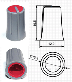 Ручки пластиковые для потенциометров серии BLKN12x20-F6