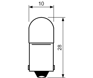 W016 - T10x28, BA9S ,   