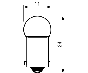 W018 - G11x24,BA9S ,   