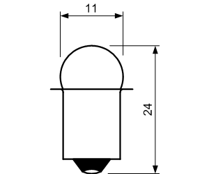 W019 - G11x24, P13.5S ,   