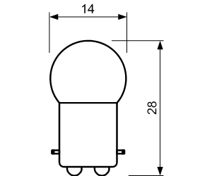 W023 - G18x37, BA15D ,   