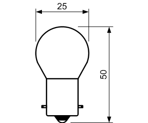 W024 - S25x50, BA15S ,   