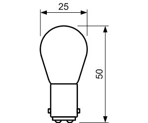 W025 - S25x50, BA15D ,   