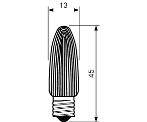 W030 - С13x45мм (С6), E10 цоколь, Декоративные лампы