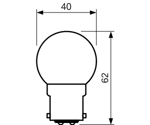 W036 - G40x62, B22 ,  