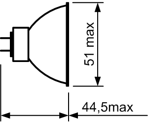 W043 - MR16,  51, GX5.3 ,  