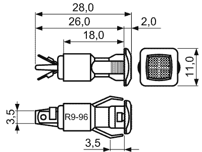 R9-96, Индикаторные лампы