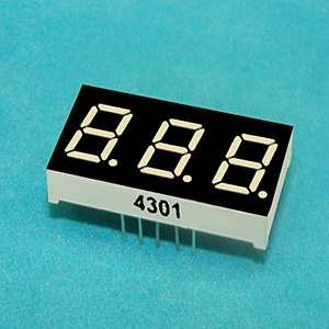 Индикаторы цифровые 7-сегментные светодиодные 3-разрядные, высота символа 0.4 дюйм
