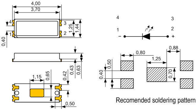 SMD 4014: светодиоды повышенной яркости для поверхностного монтажа