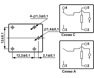 HJR-3FF, Реле электромеханические (для PC-плат)