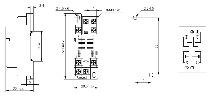 13F-2Z-C1, для установки реле типов JQX-13F, Панели для реле