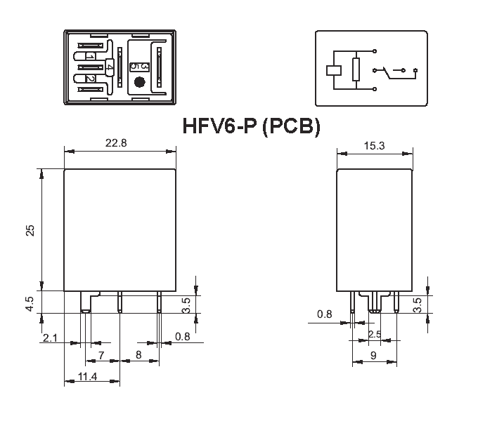 HFV6, Реле автомобильные
