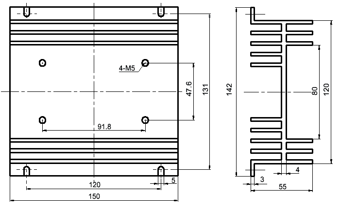 Теплоотвод HF92B-150