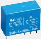 SMI - 2 POLE, миниатюрное реле, для монтажа на PC плату, Реле электромеханические